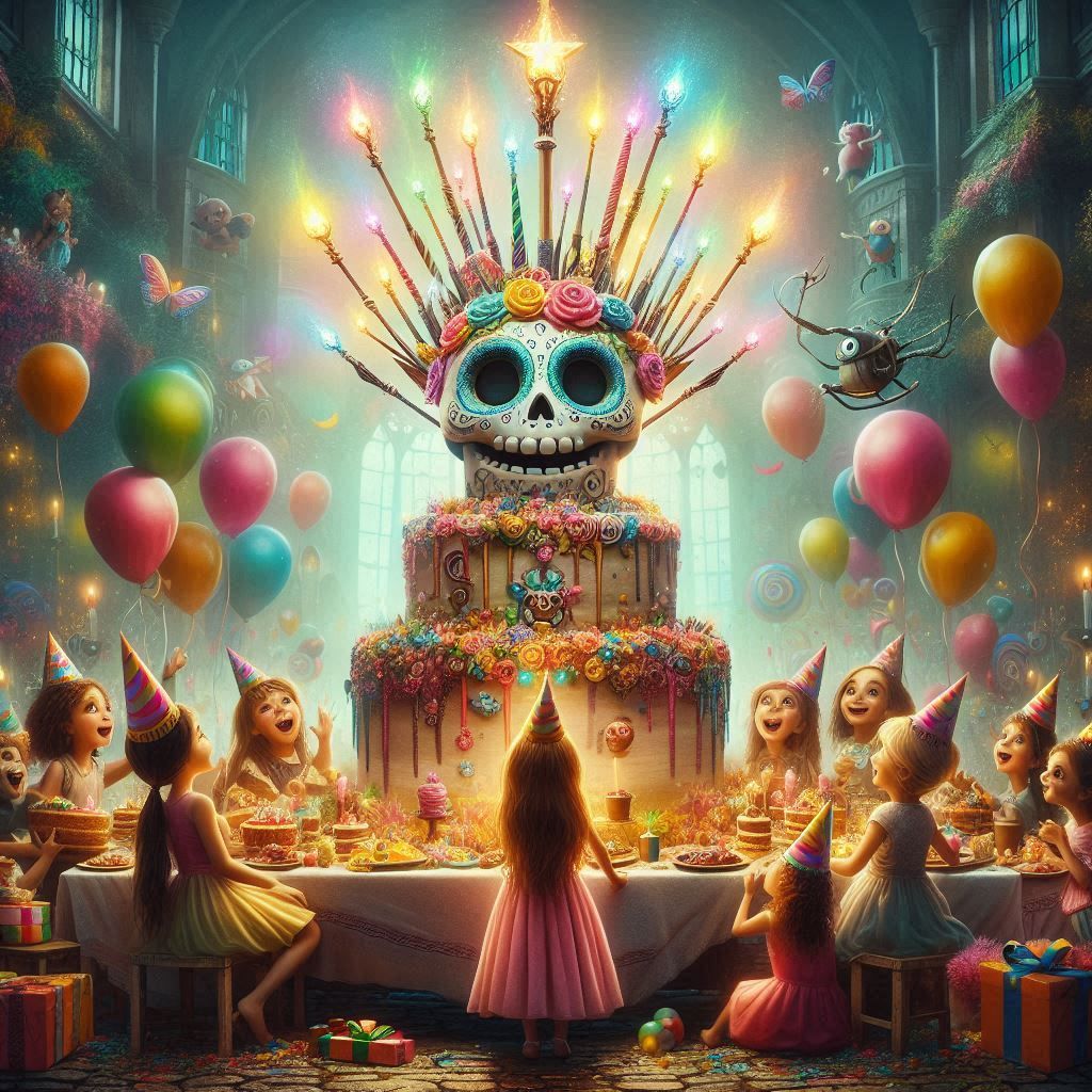 Gloomy birthday cake