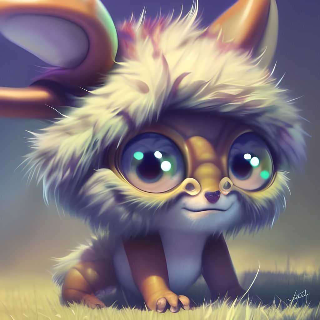 Baby fur monster  by @Pindalin 