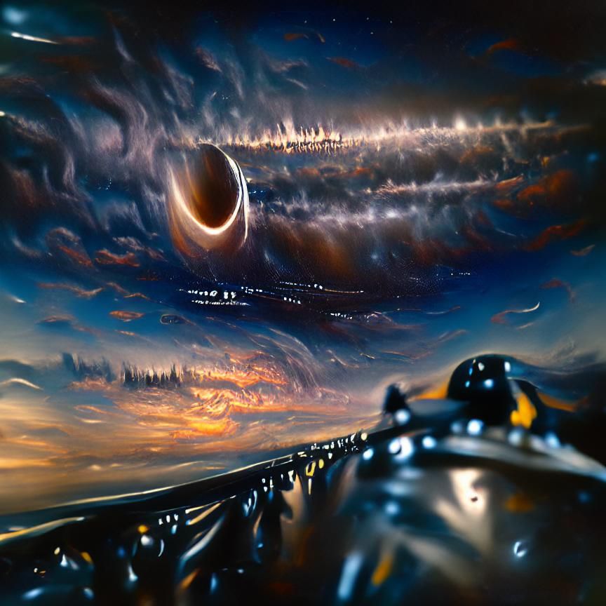 The horizon is dropping away, revealing the infinitesimal li...