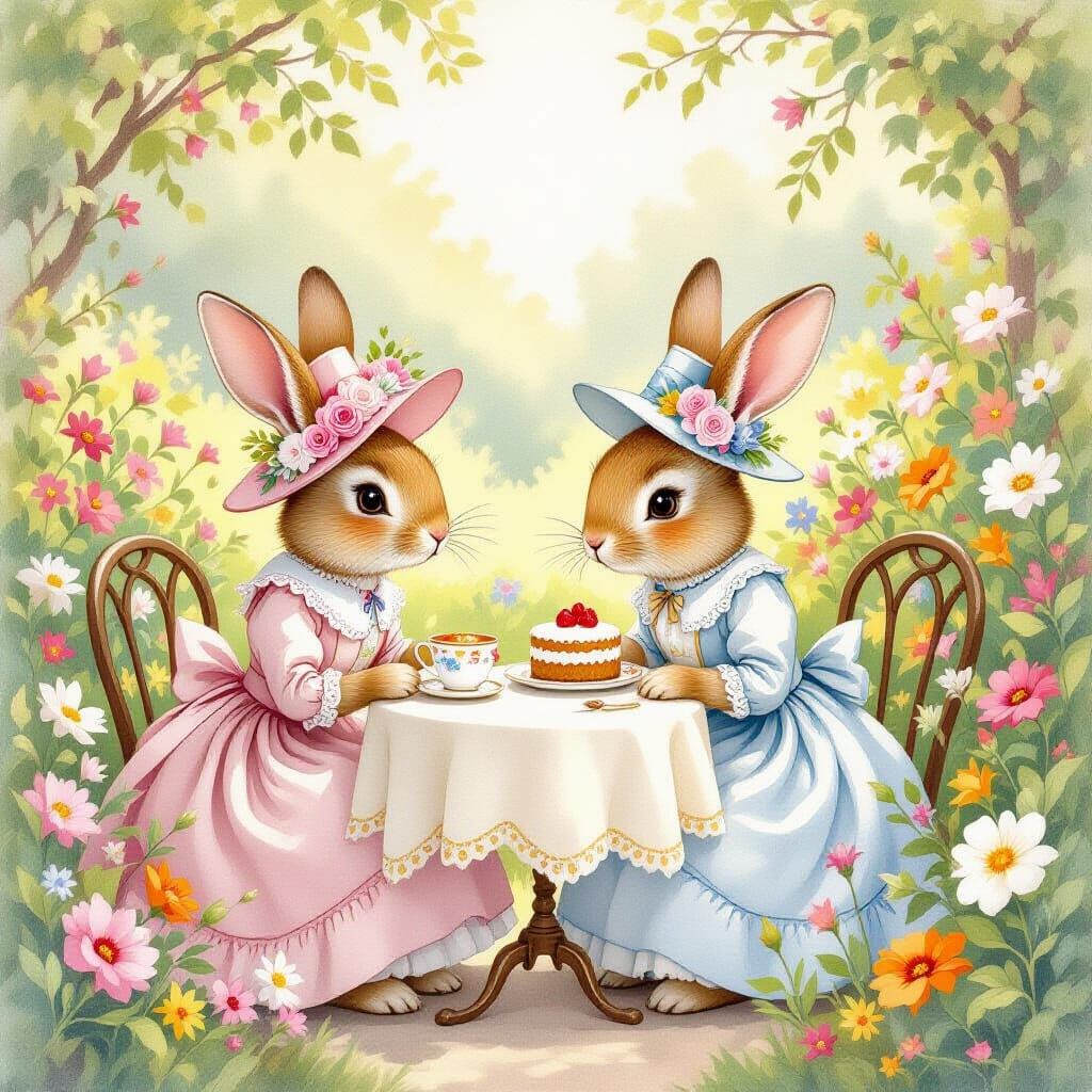 Rabbits' Tea  by @Ron the Mastiff Dad 