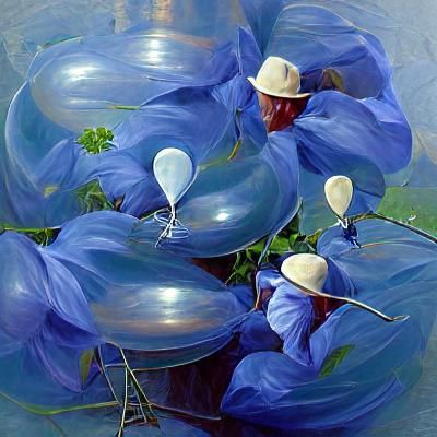 Blue balloon flowers