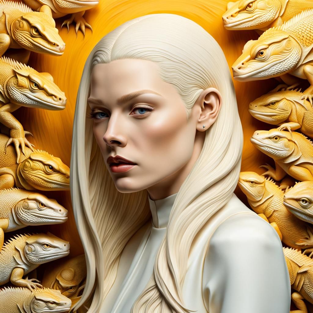 Alabaster reptiles