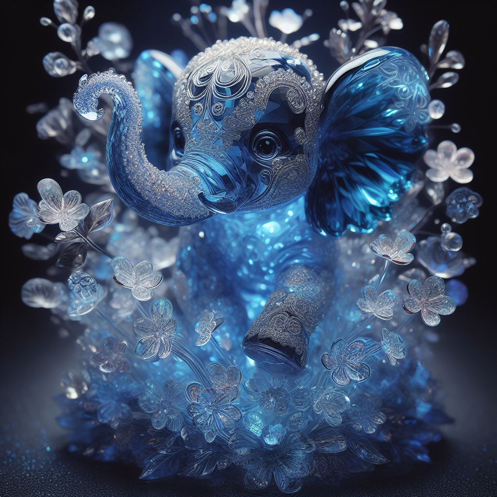 Crystal baby elephant
