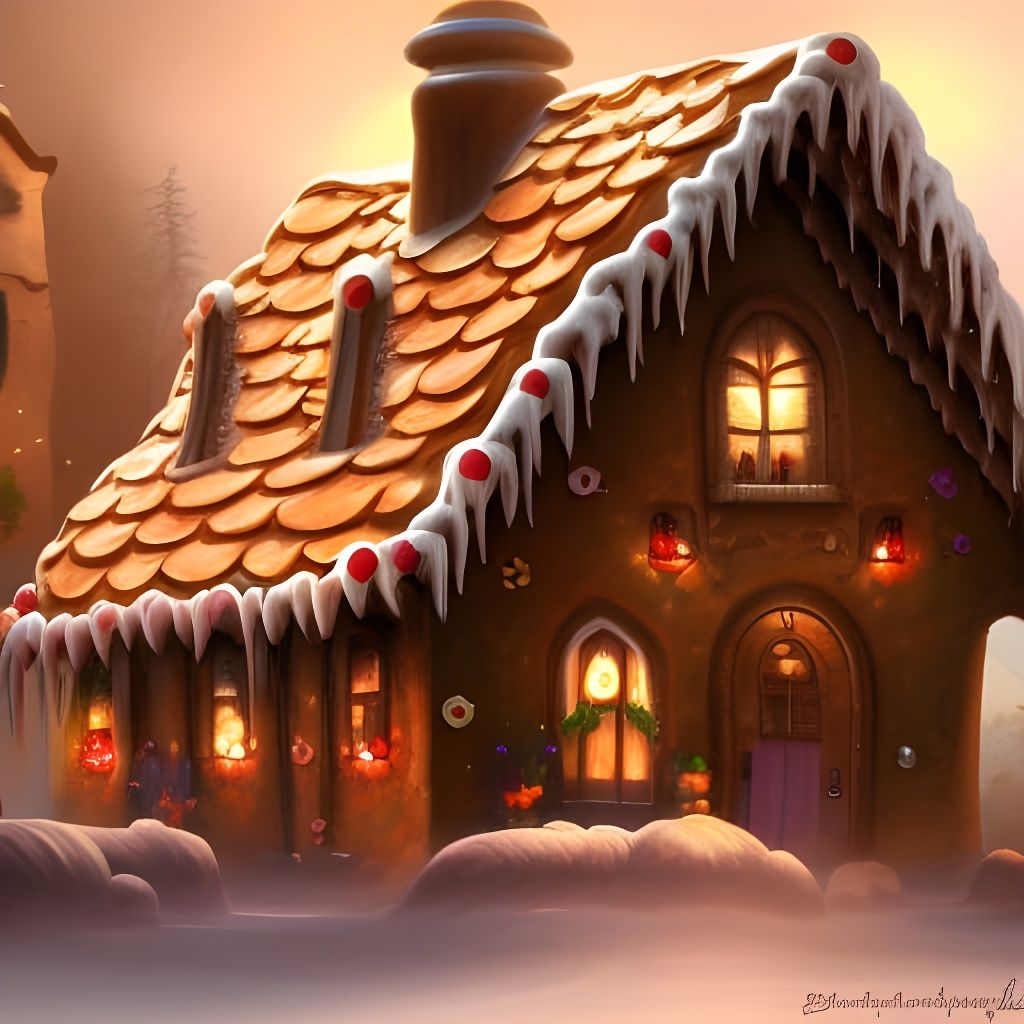 Gingerbread house   by @RoseKnight