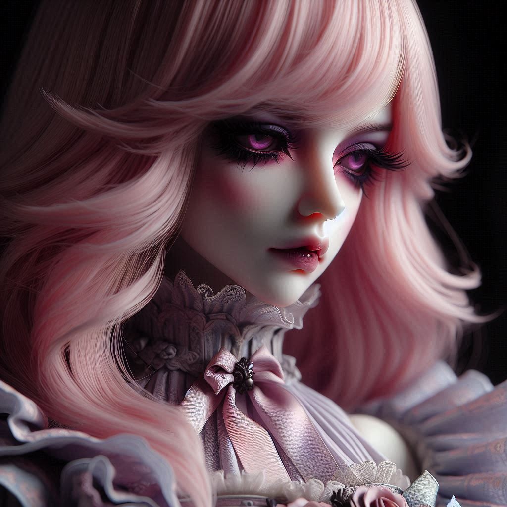 Pastel gothic doll