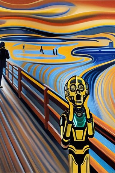 The Scream with C3PO  by @Klaorman
