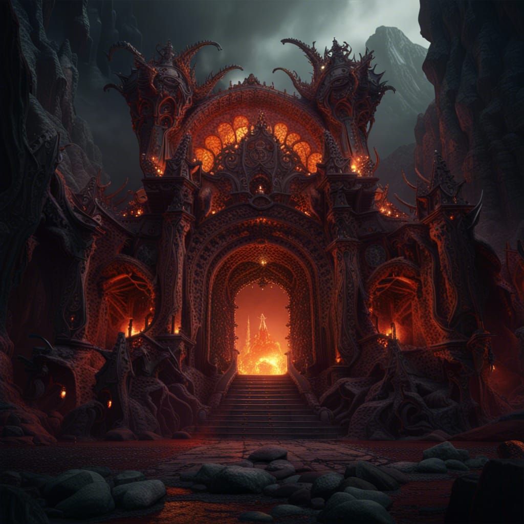 The gates of hell - AI Generated Artwork - NightCafe Creator