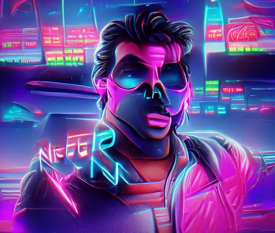 synthwave neon retro
