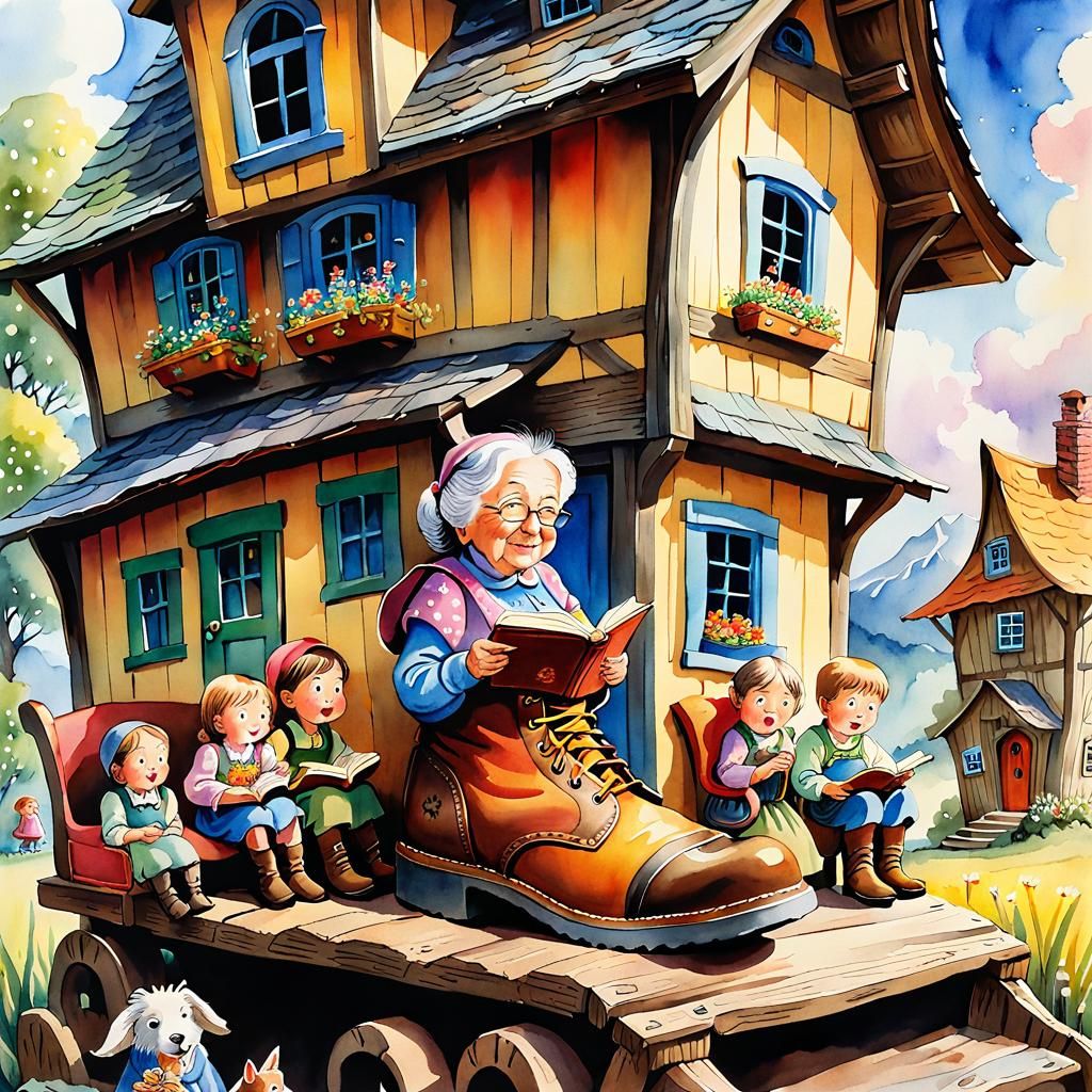 The Old Lady that lives in a shoe  by @Jes_InTime