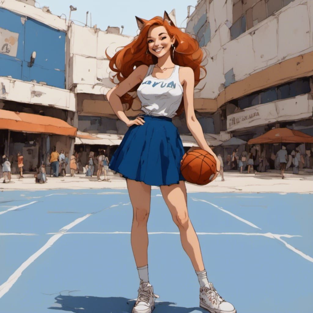 Fox-girl VIXEN wearing 1960 Converse Basketball shoes, high ...