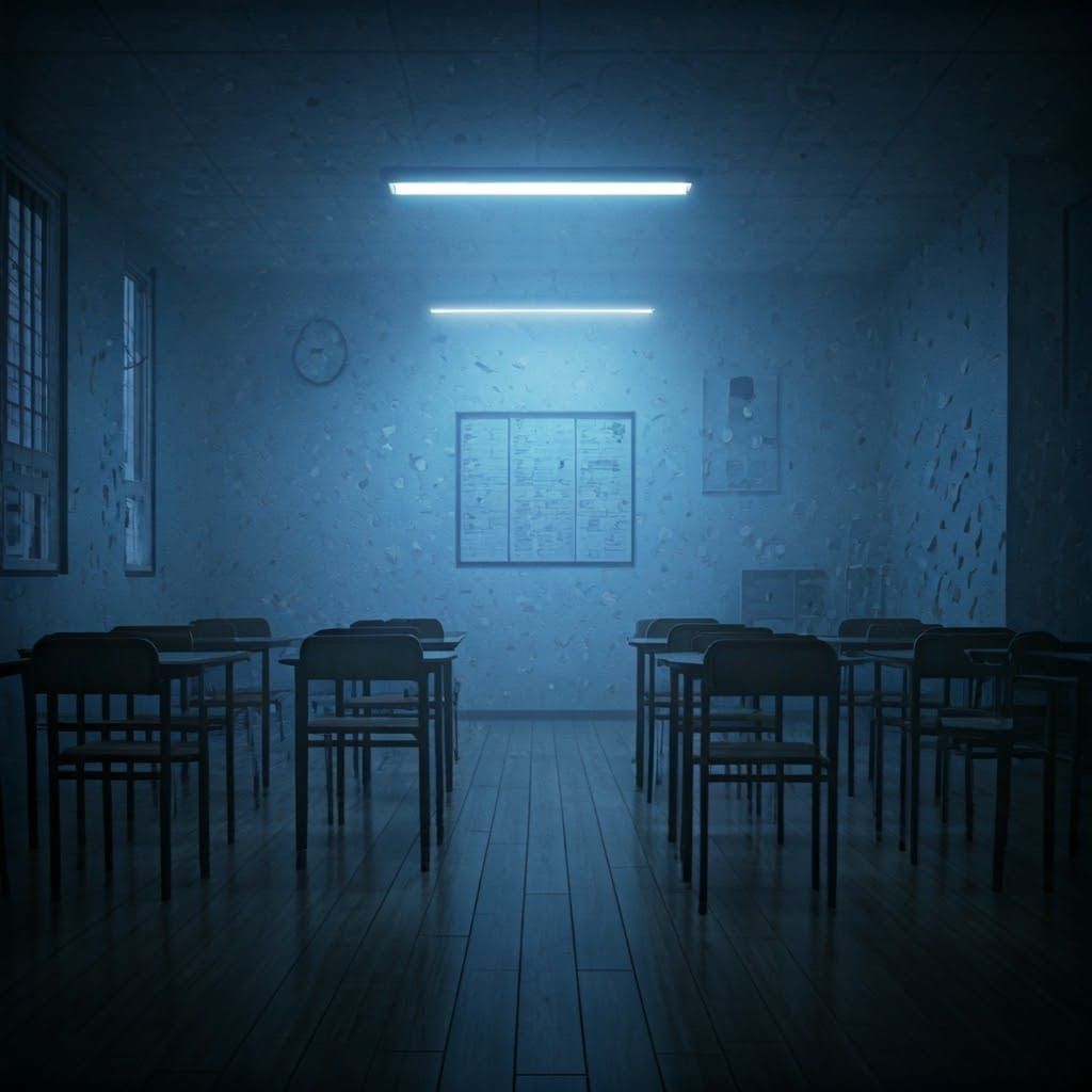 Surreal  Liminal Space Class Room