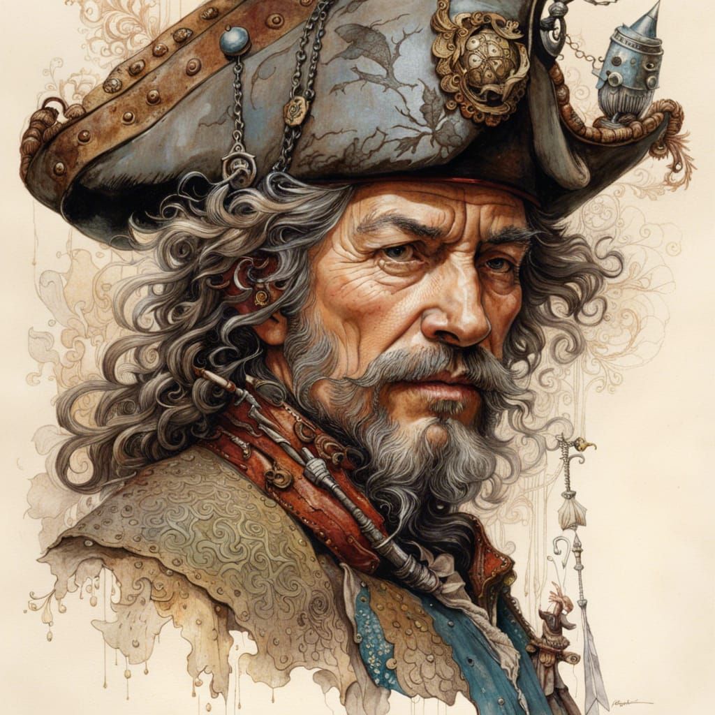 Seasoned pirate with a lifetime of tales to tell  by @Pez
