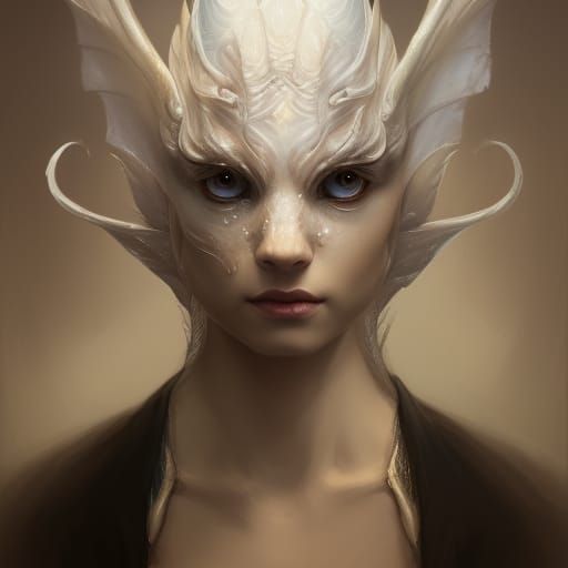 beautiful white dragon fish