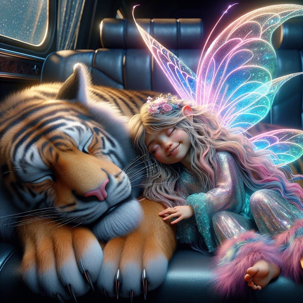 Wilson and Aurora napping on the bus  by @Lady Anne