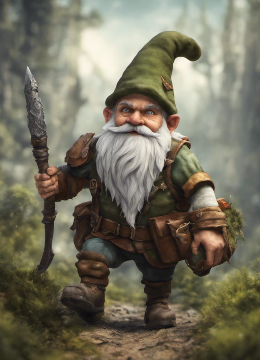 Gnome Spear Hunter - AI Generated Artwork - NightCafe Creator
