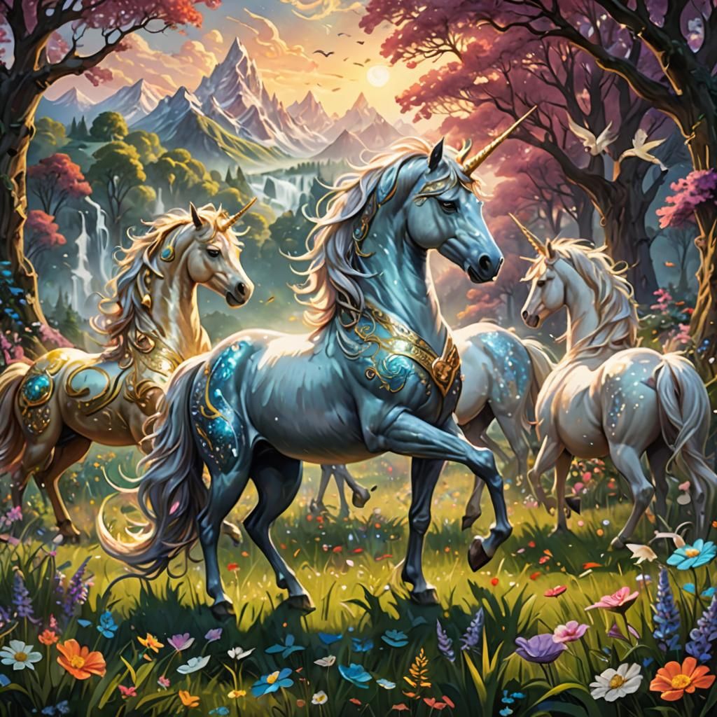 Among the passengers are creatures of myth and legend, each adding their own magic to the journey. Unicorns, ...  by @Dragontinkerluv