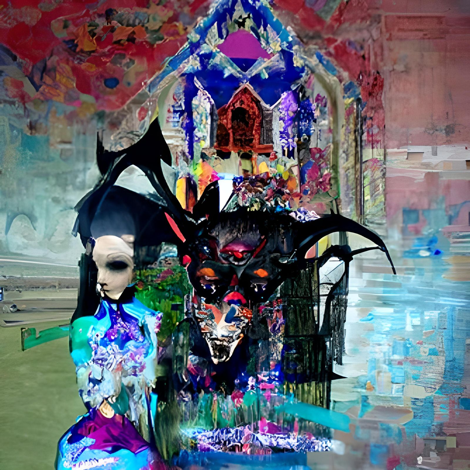 Beautiful Devil gothic art folk art mysterious colorful beautiful ...