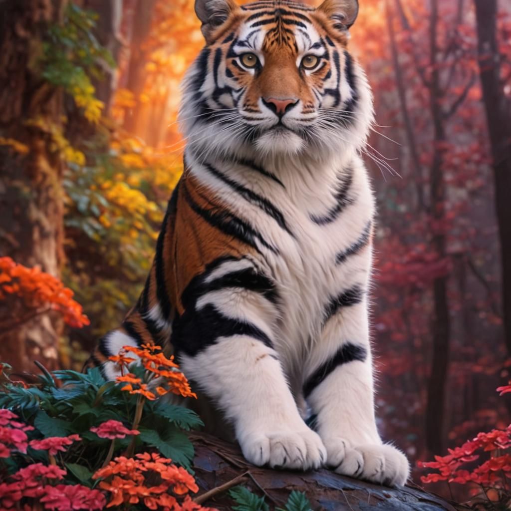 Piebald calico Tiger 