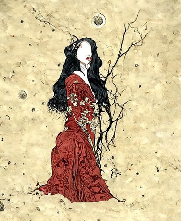 Lady of the Moon; by Takato Yamamoto, by Richard Dadd.