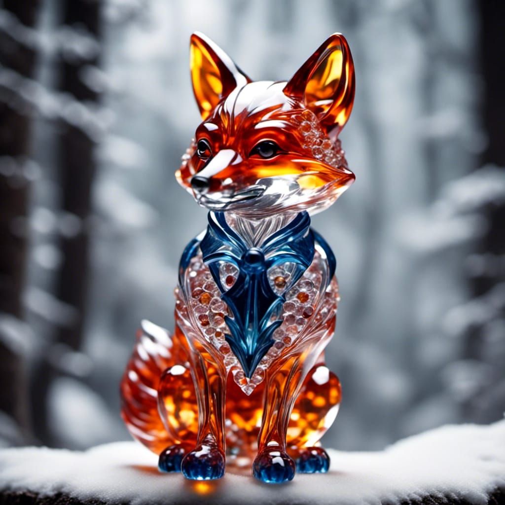 <lora:Glass Art:1.0> <lora:Adorable 3D Real:1.0> Glass cryst...