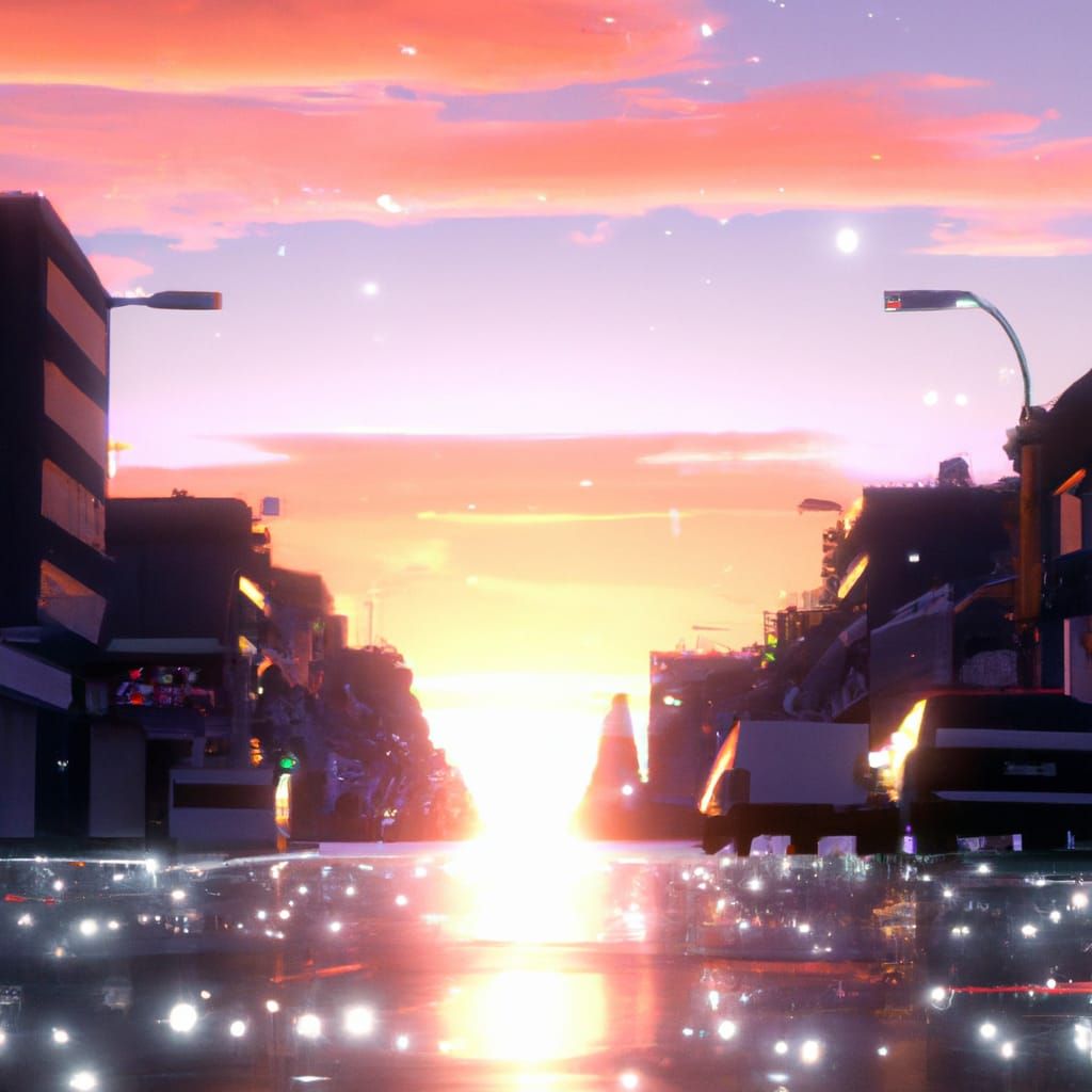 Sparkling street - AI Generated Artwork - NightCafe Creator