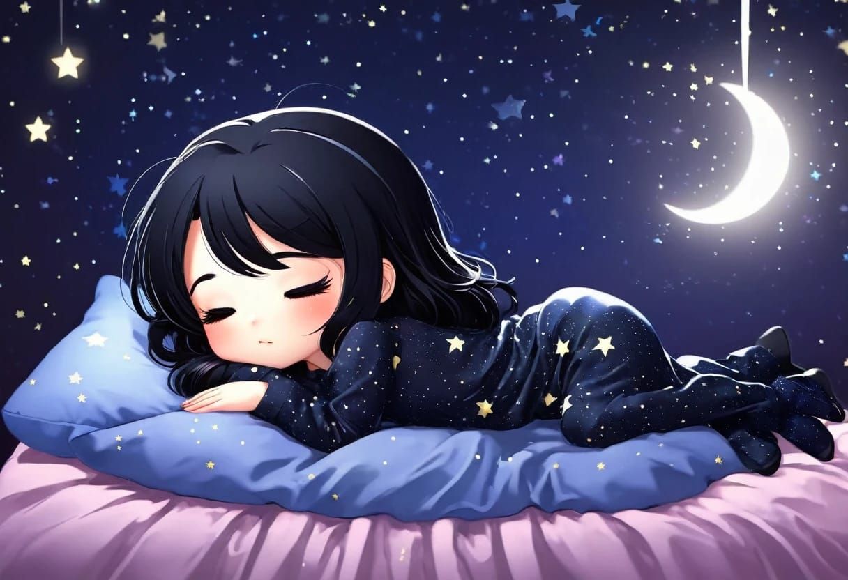 Sleeping 👩🏻🖤✨💤😴🌙