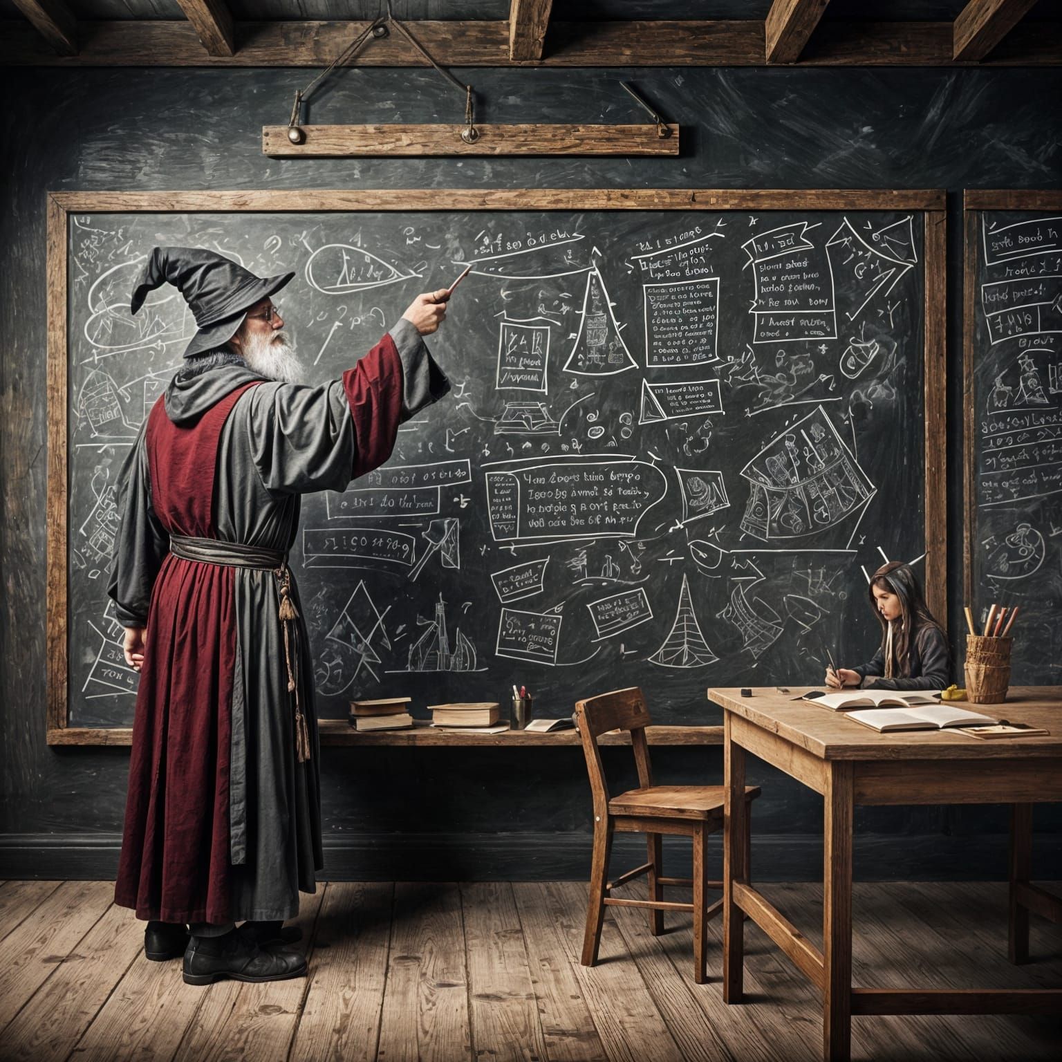 Look to the blackboard and listen to me  by @photon