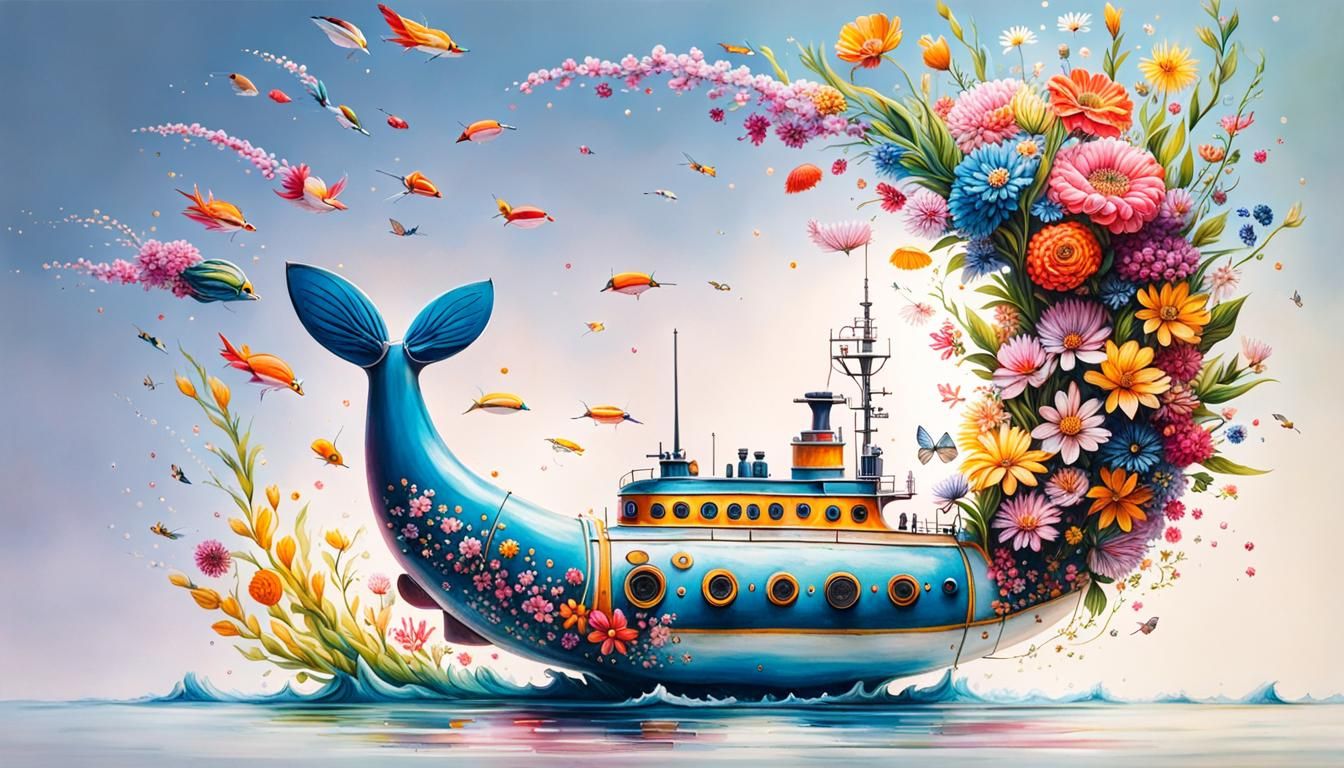 Floral Submarine Launches Flower Torpedoes