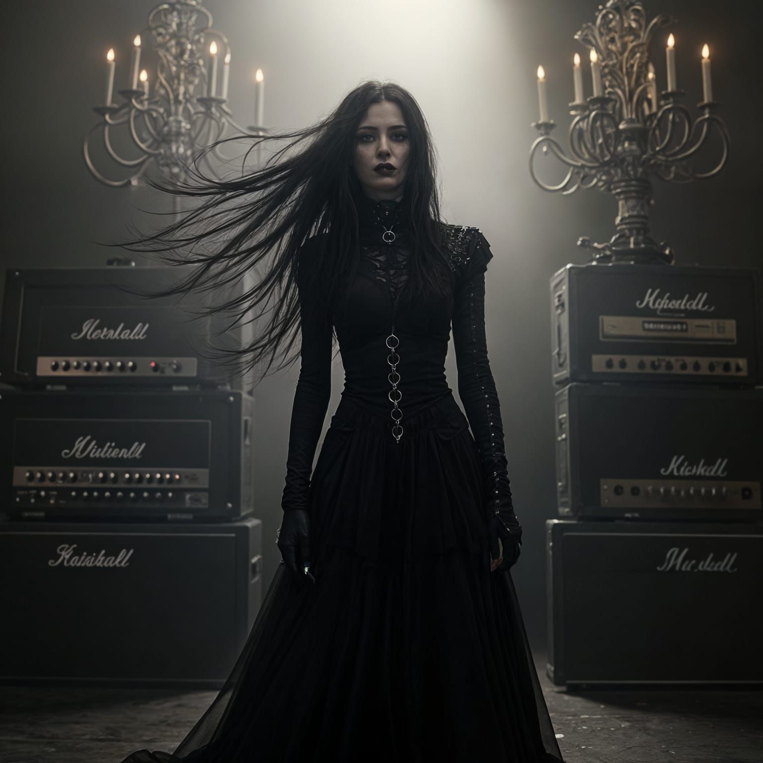 Female goth metal singer