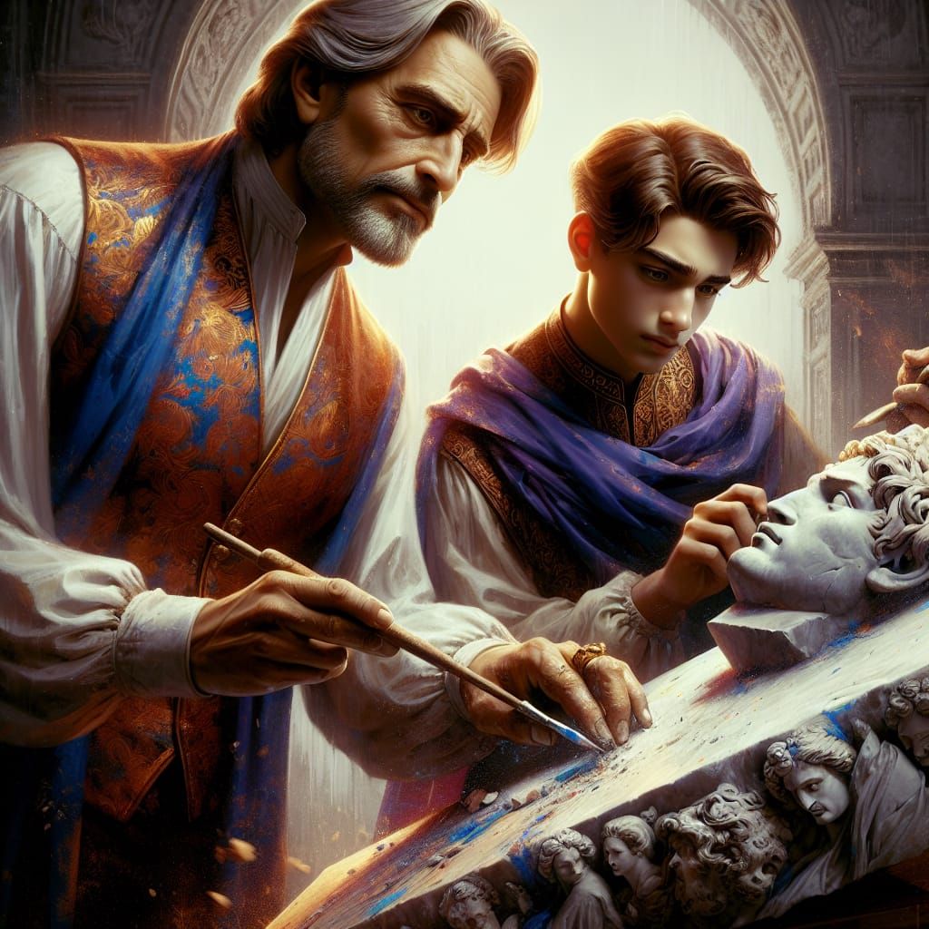 Master Sculpture & His Apprentice   by @JoCo