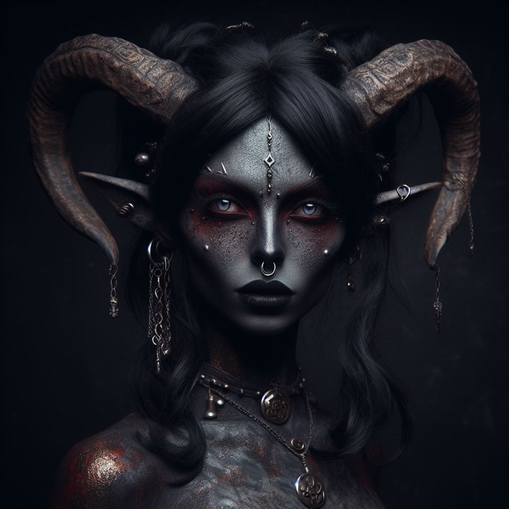 tiefling woman - AI Generated Artwork - NightCafe Creator