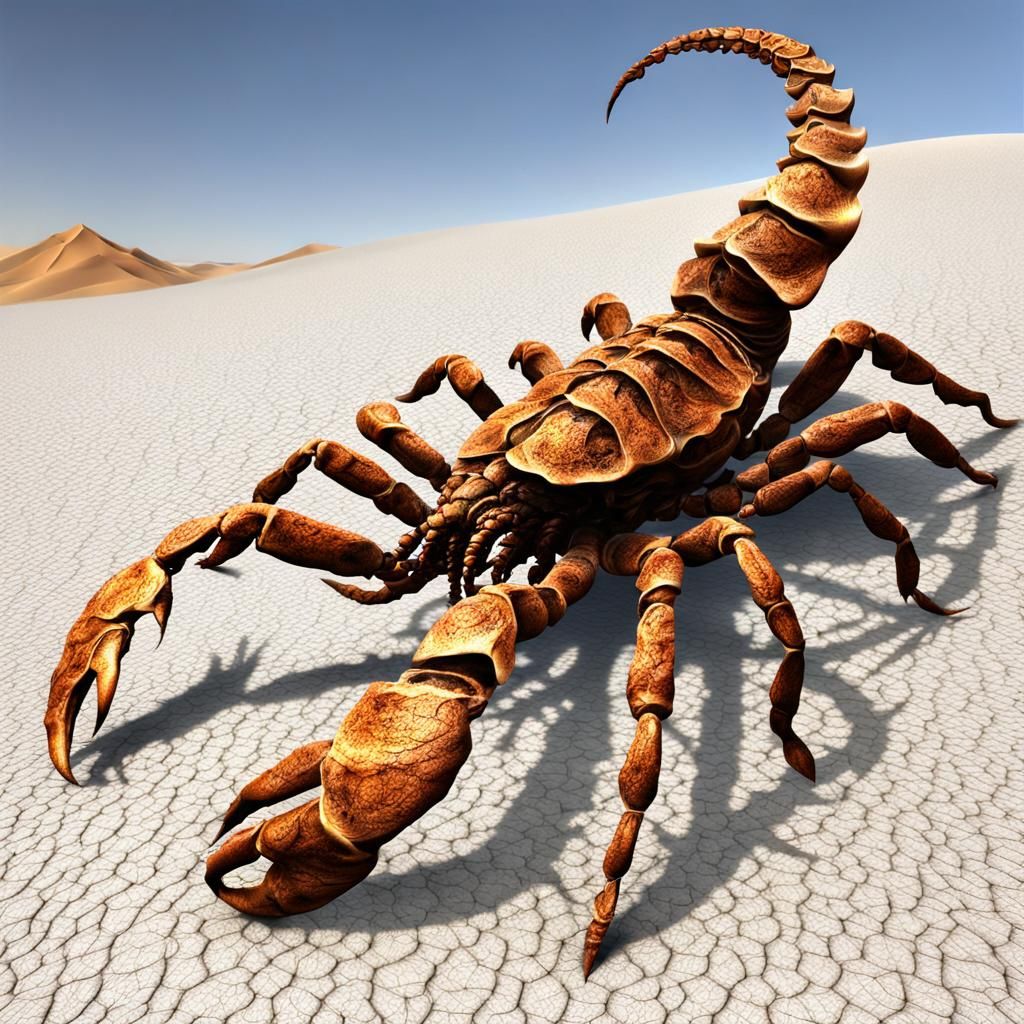 Scorpion in the desert Biology Diagrams