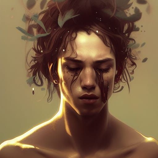 black tears AI Generated Artwork NightCafe Creator