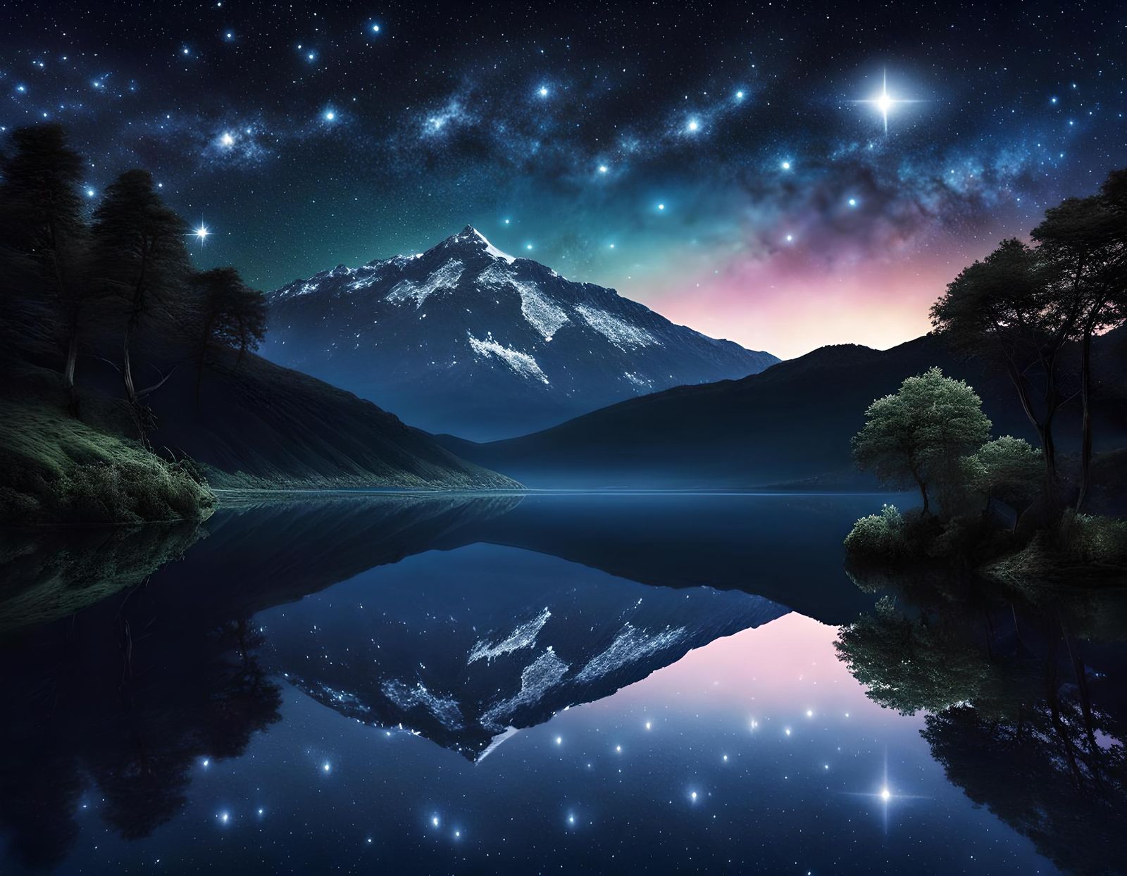 Starry Night  by @Just a Dabbler