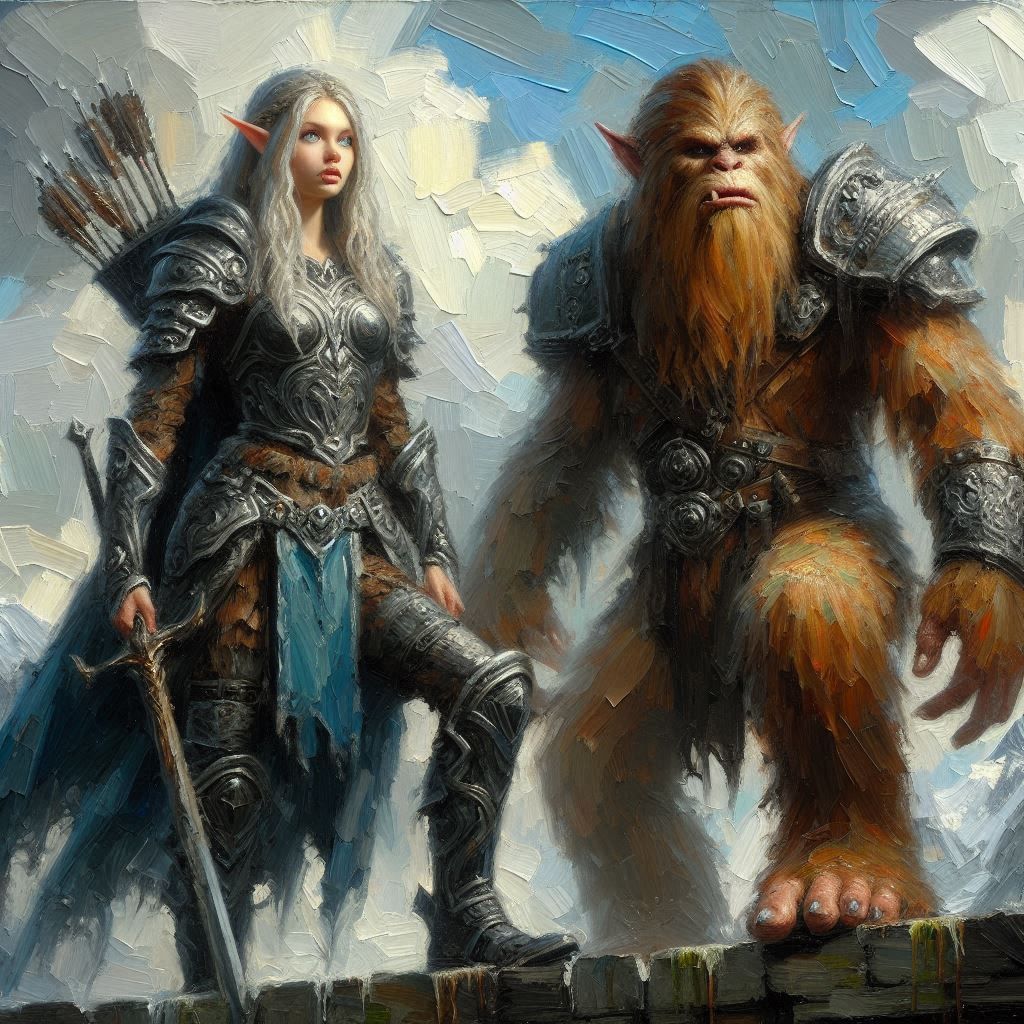 The elf and her hairy friend were the kingdom's only hope.