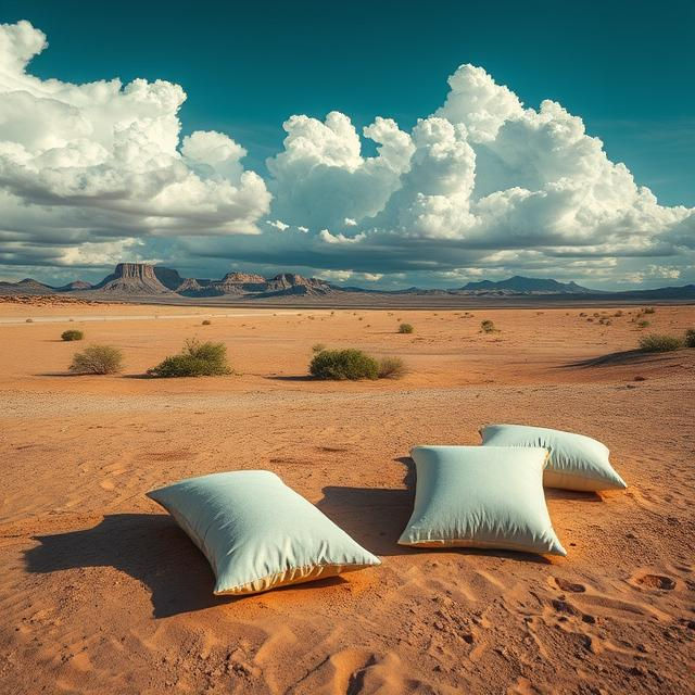 Pillows in the desert