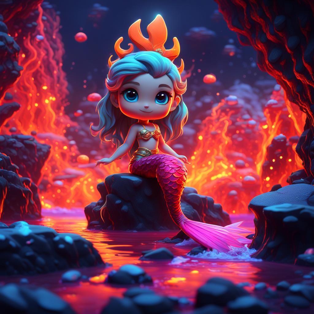 Fire mermaid