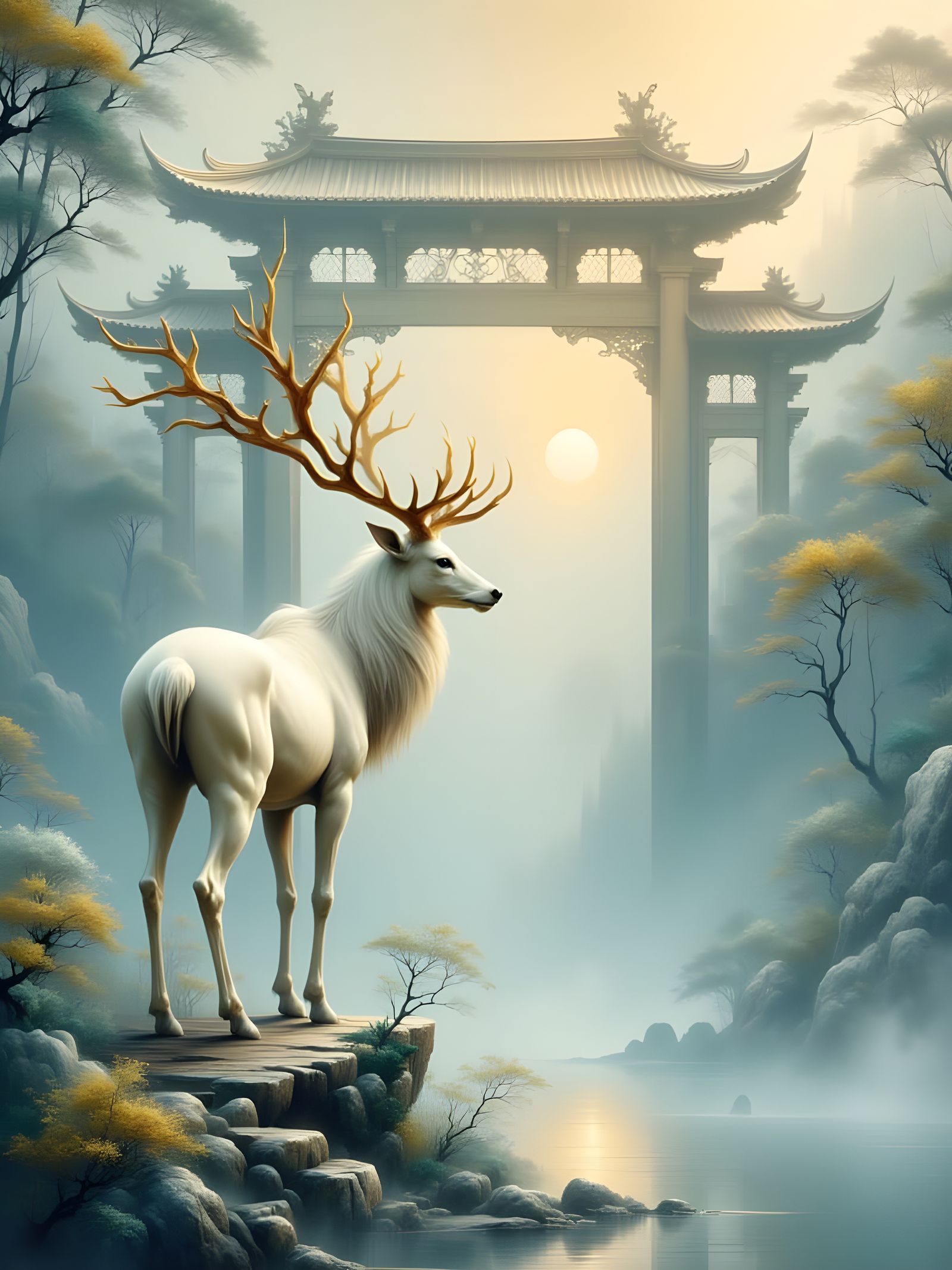 Misty Dawn at the Mystical Gate  by @Kimby