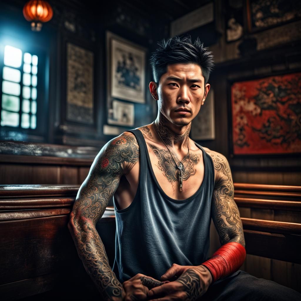 Man with tattoos