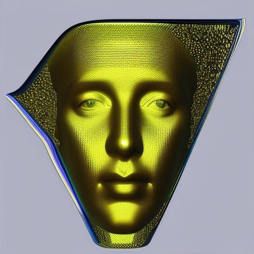 3D_portrait made_of_dichroic_glass AI Generated Artwork NightCafe