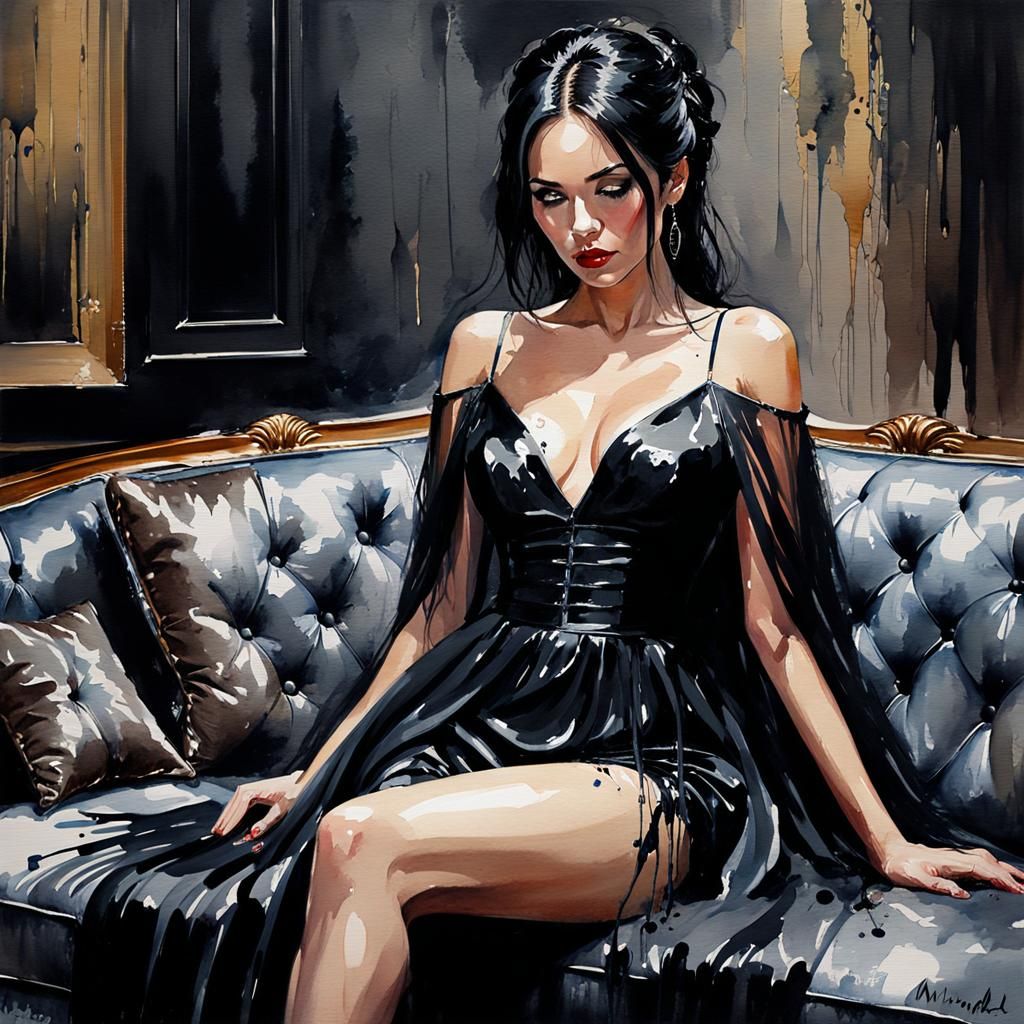 Dark & Moody Watercolor Art,