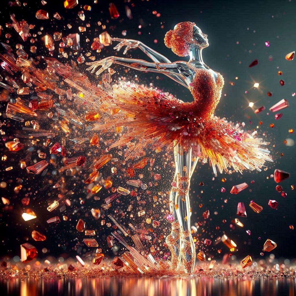 Crystal Ballerina with a Shattering Performance