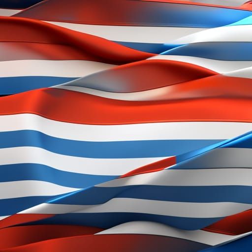 Vibrant Israel Flag in 3D Digital Art Style