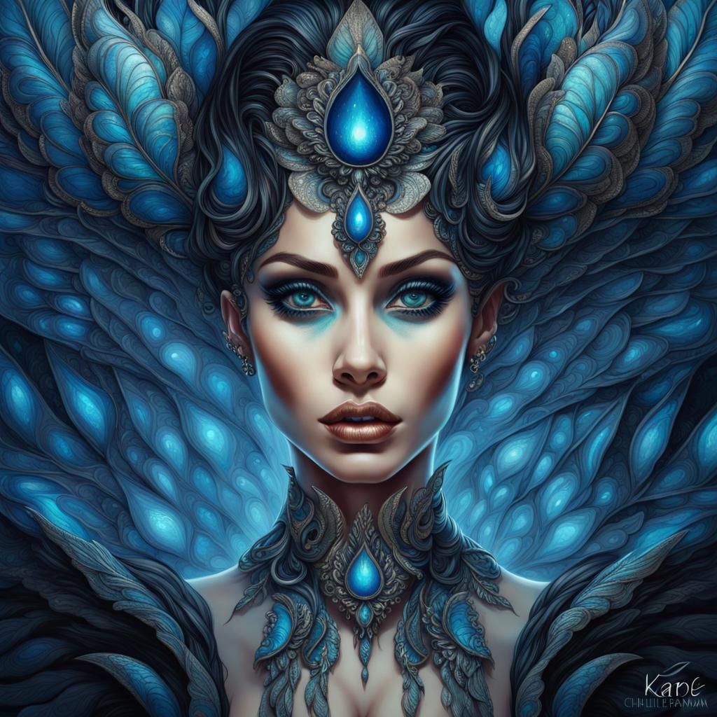 Beauty Blue black Lady