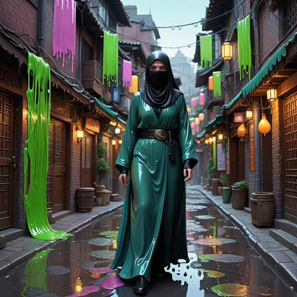 Oriental Lady in Slime Oriental Town