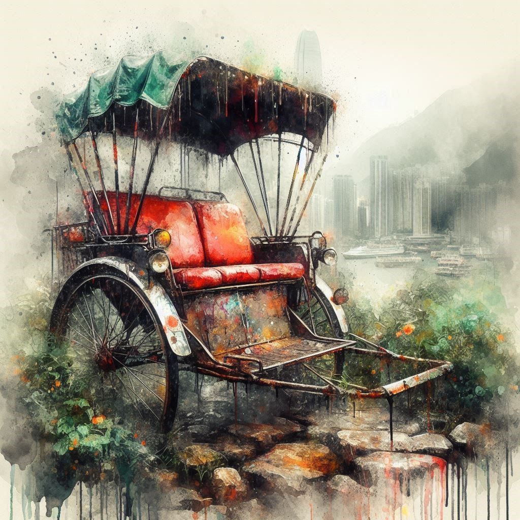 vintage rickshaw