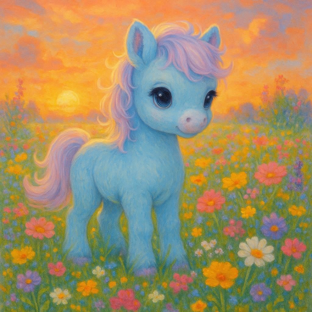 Blue pony