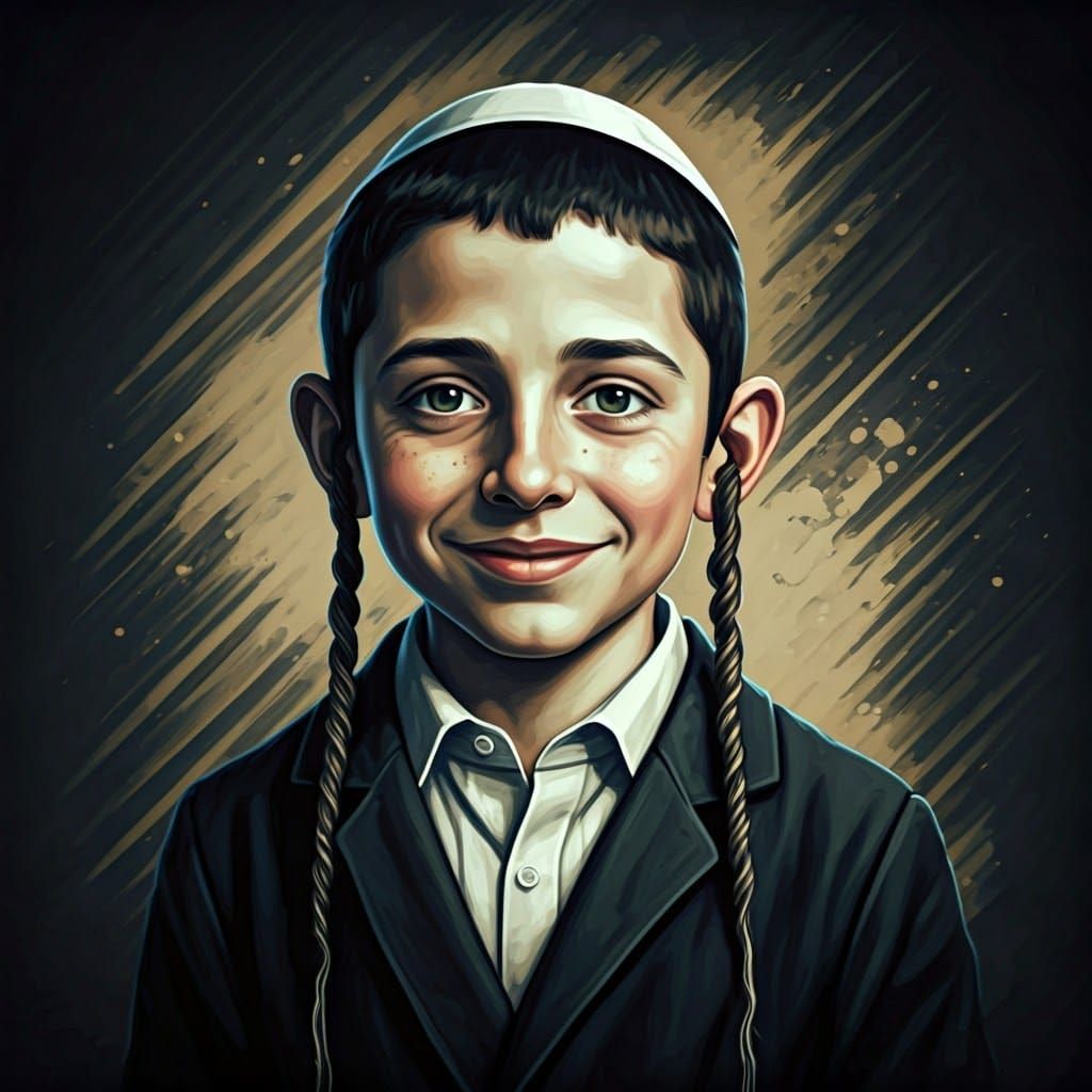 Mystical Orthodox Boy Portrait in Dark Fantasy Style