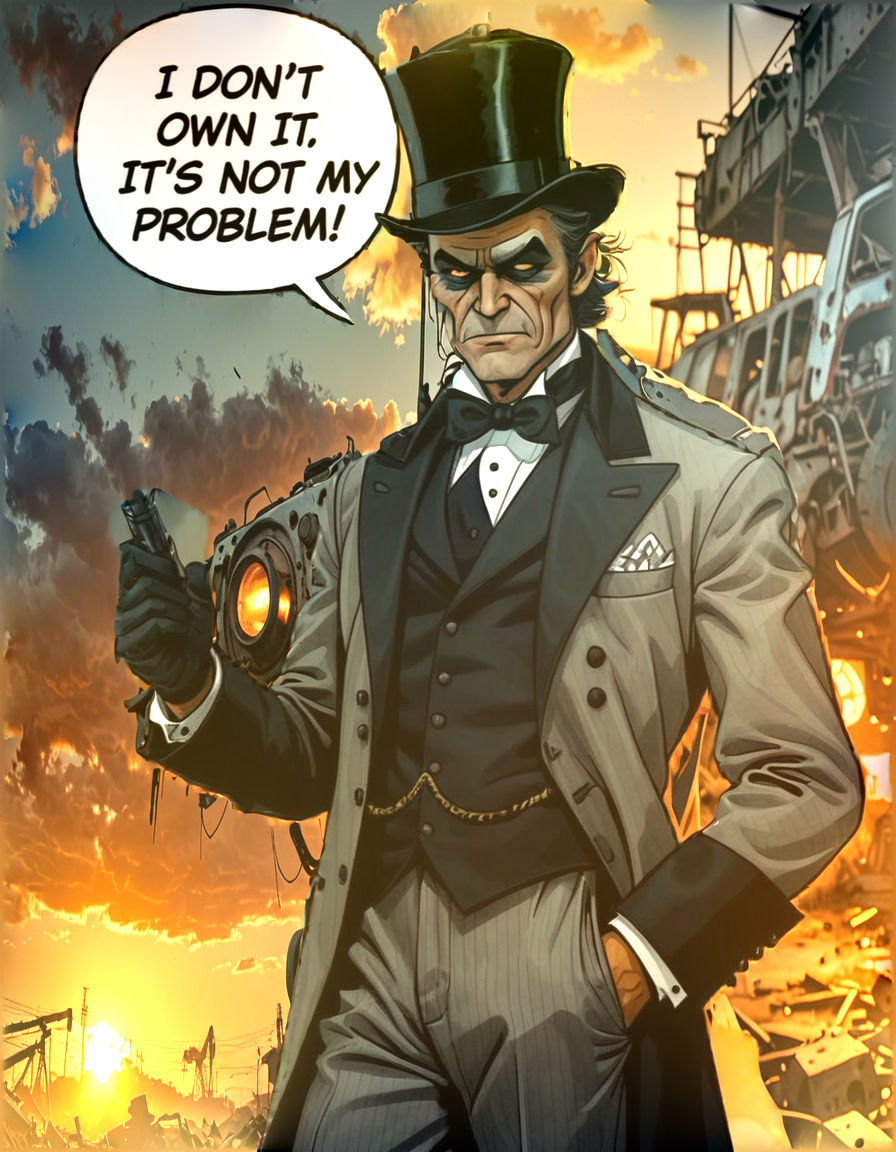 The Shirker Super Villain: Ruins Other People's Property, Then Shirks Responsibility.  by @Kate McCridhe