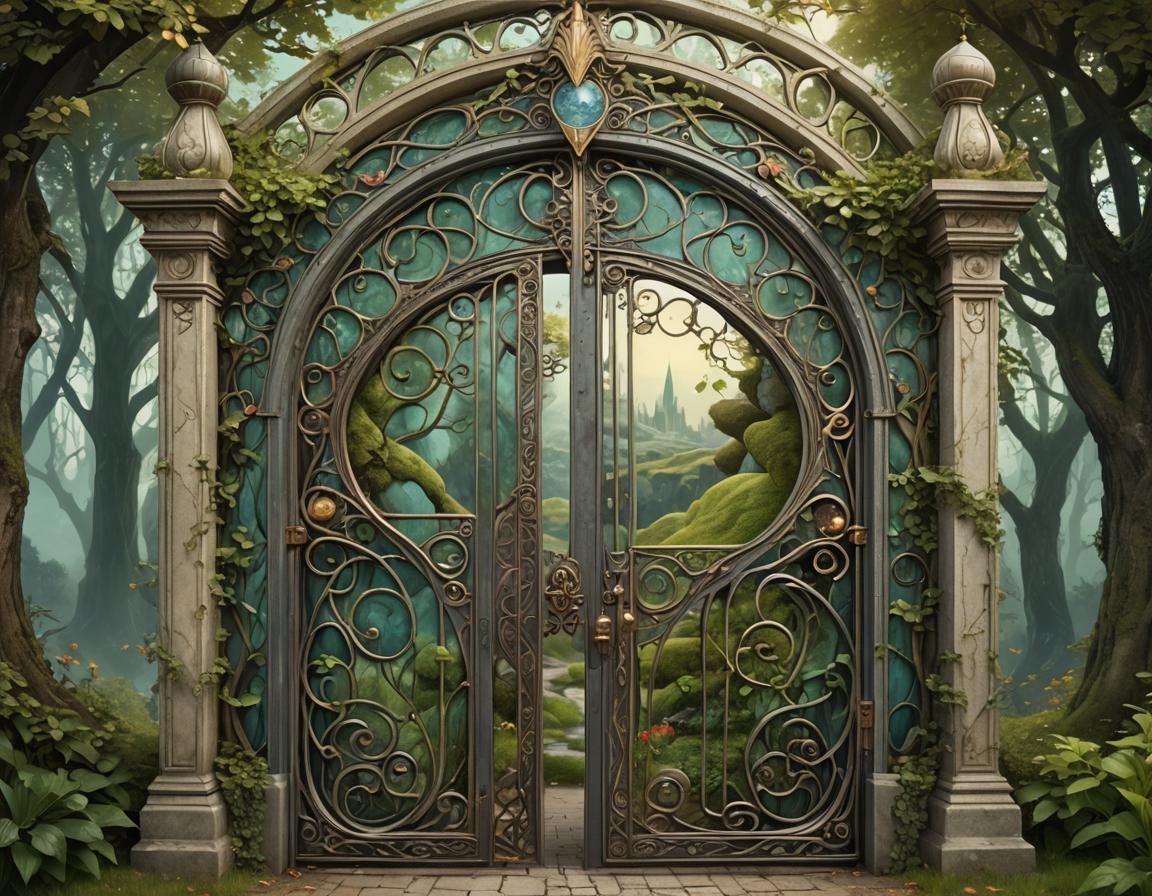 A fantasy themed images. Magic Earth closed Gate